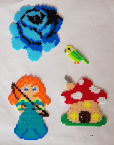 Hama bead creations.